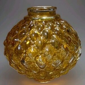 1960's Amber Glass Lamp Globe